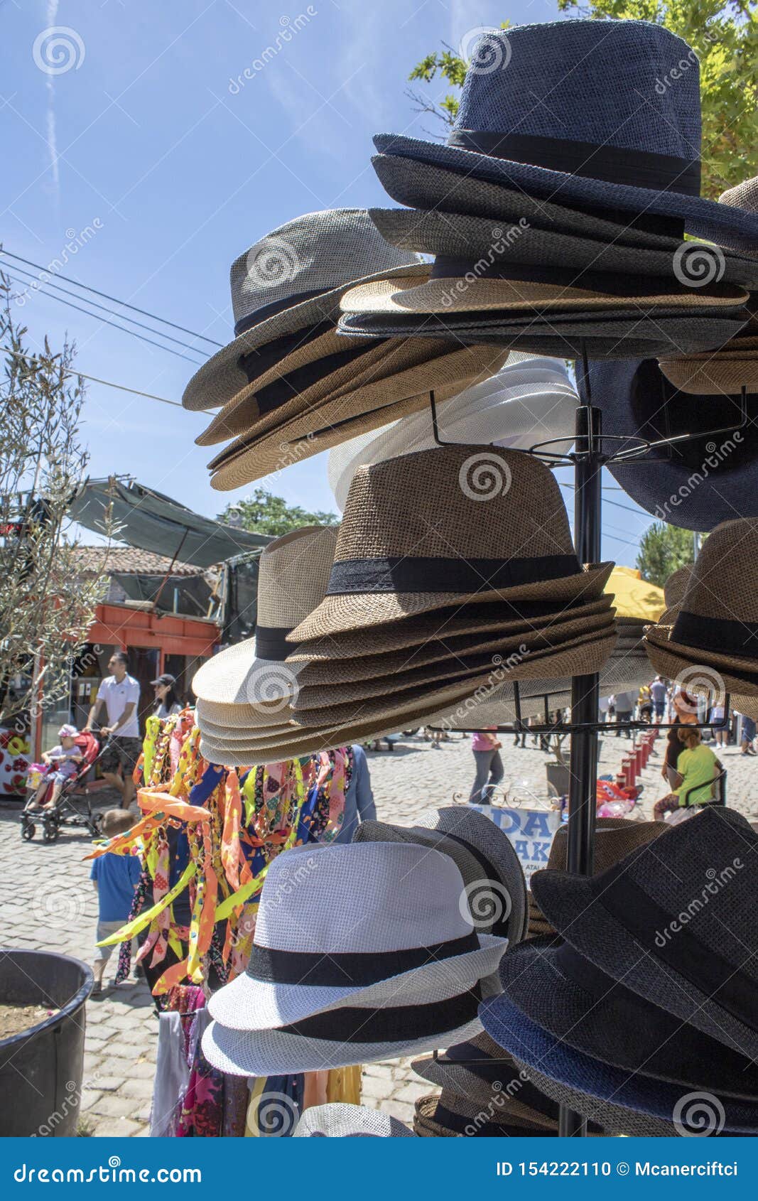 close up of sombrero. it was filmed on the counter in front of the store