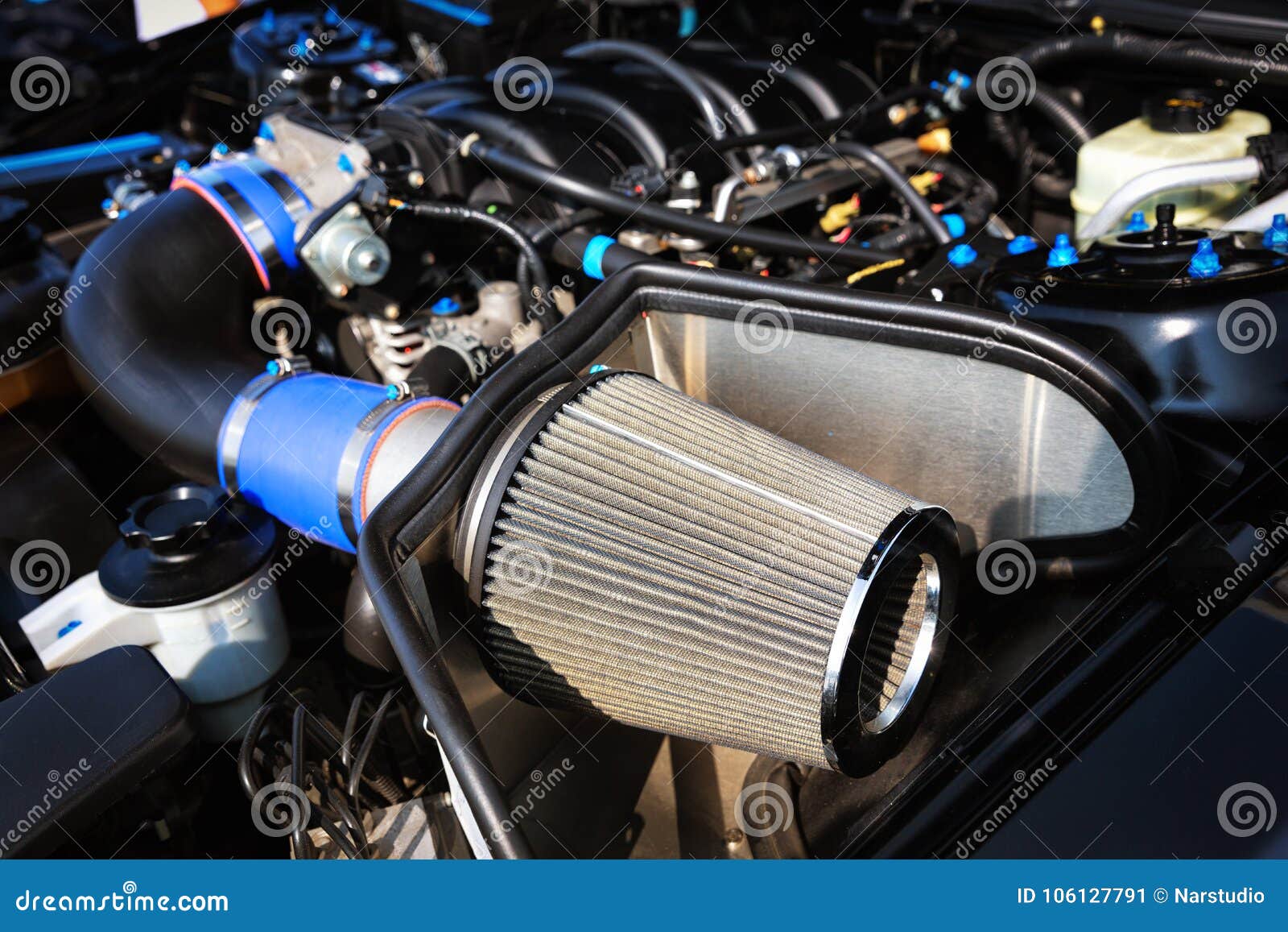Sport car air filter. stock image. Image of shiny, sport - 106127791