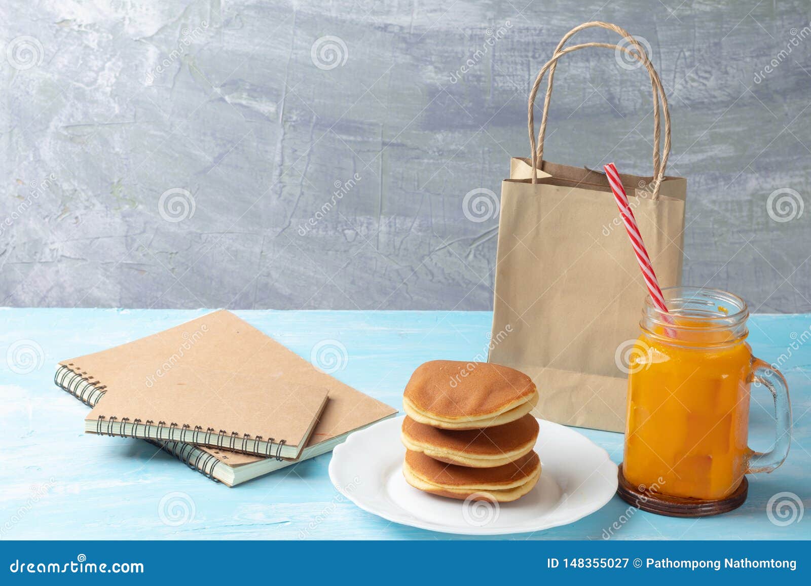 Stack Dorayaki Japanese Pancake Sandwich Stock Image Image of