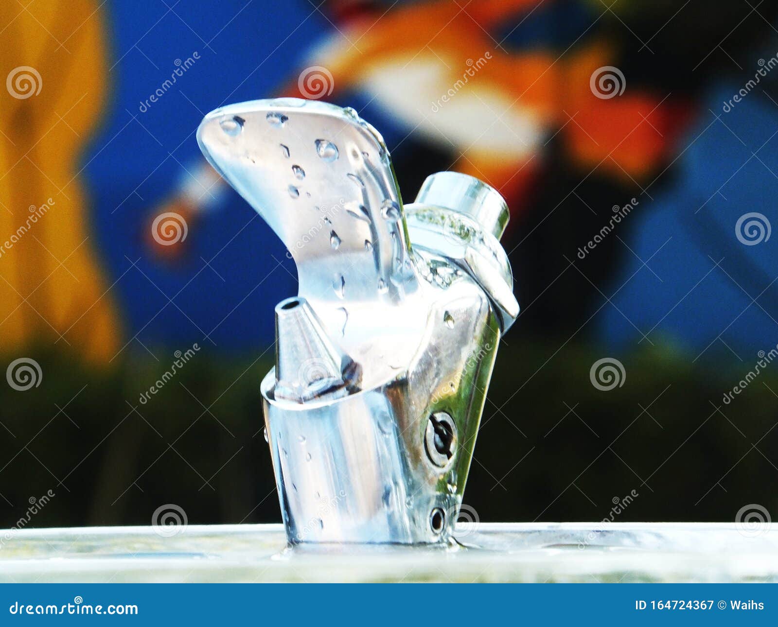 A Close Up Of A Stainless Steel Faucet Stock Image Image Of Asia