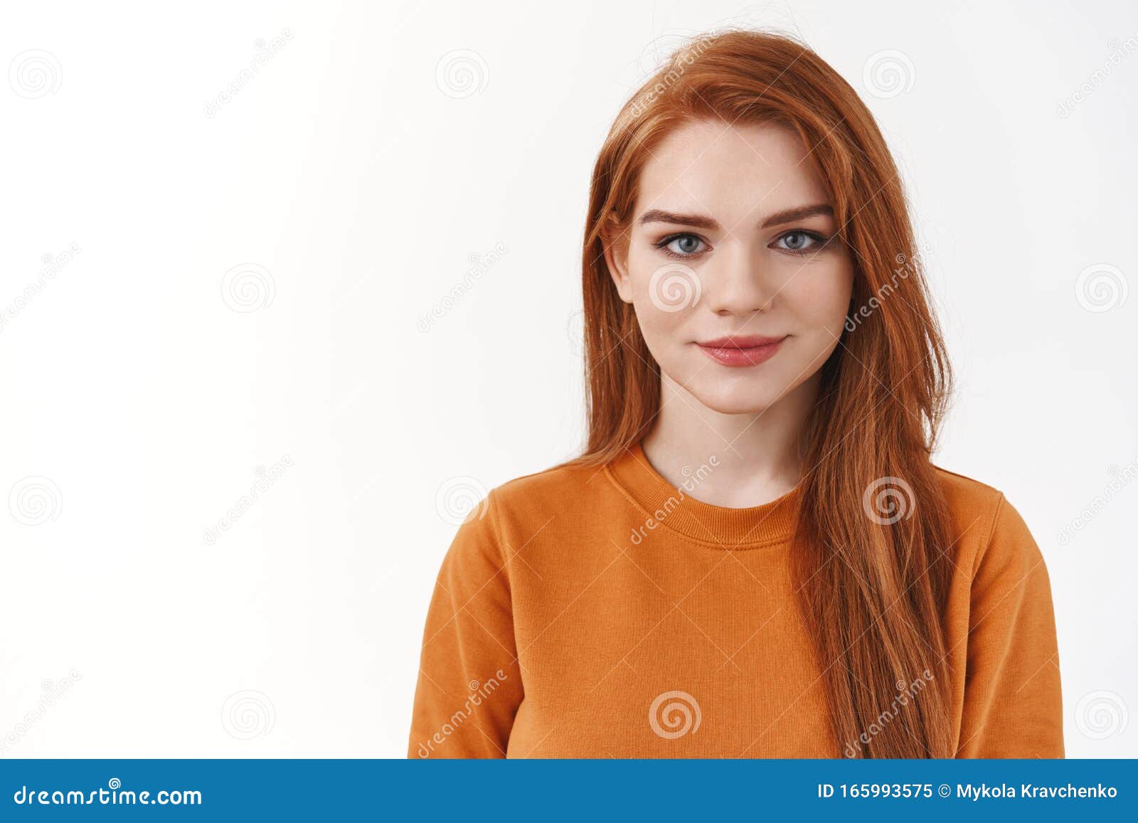 cute redhead wearing orange