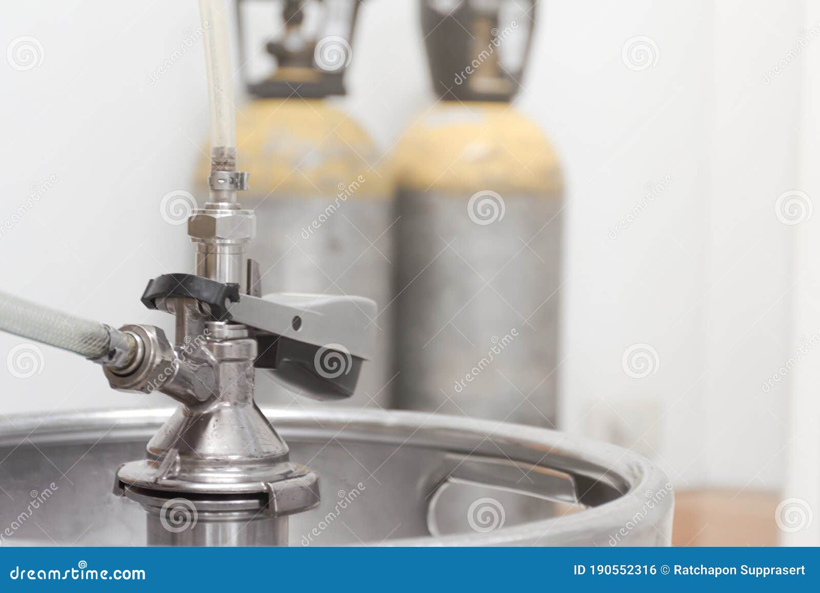 Close Up Tap Beer Keg 30 Liter Stock Photo Image of draught, foam