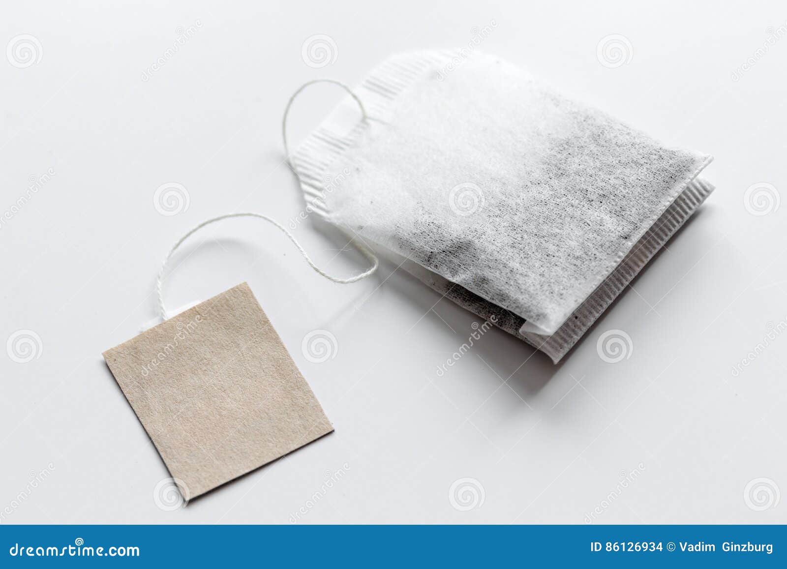 Download Close Up Teabag On White Background Mock-up Stock Photo ...