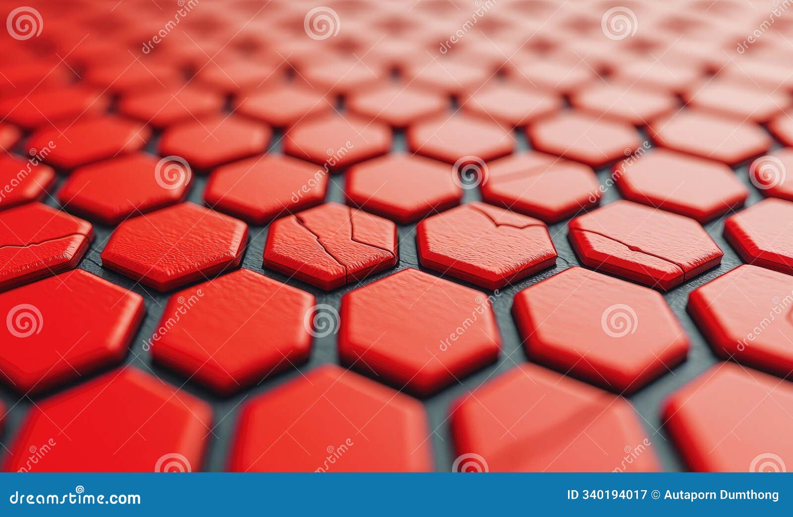close-up of a textured red hexagonal pattern, showcasing interlocking s and a modern  aesthetic