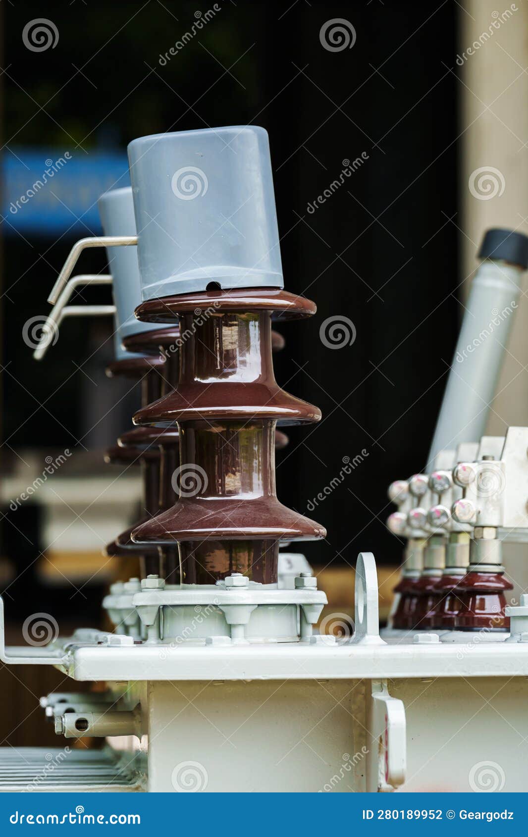 Close Up of Three-phase Current Transformer Stock Photo - Image of