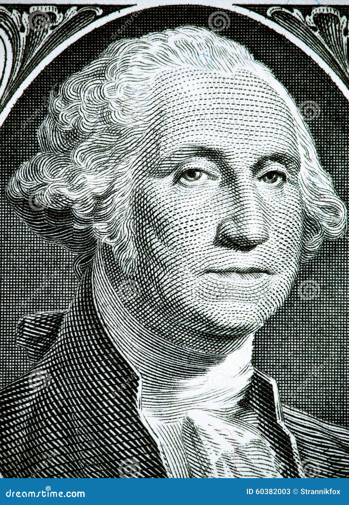 Close Up To George Washington Portrait On One Dollar Bill Toned Stock Image Image Of Paper George