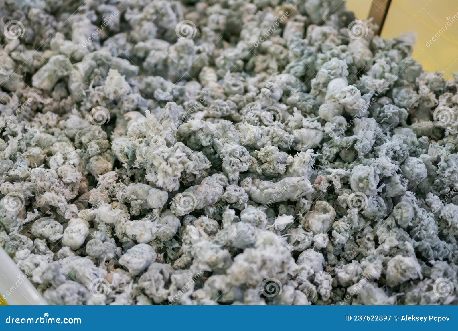 recycling, renewable resource - heap of secondary soft plastic granules