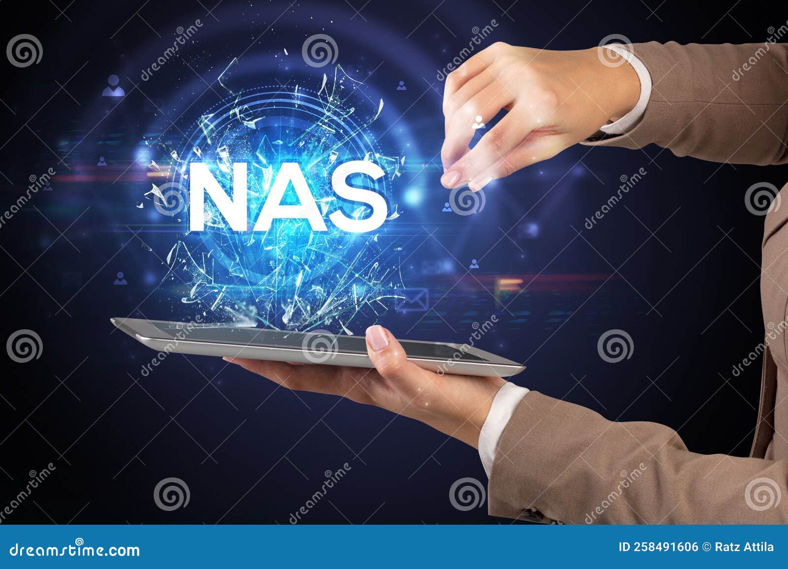 Closeup of a Touchscreen with Abbreviation. Stock Photo Image of