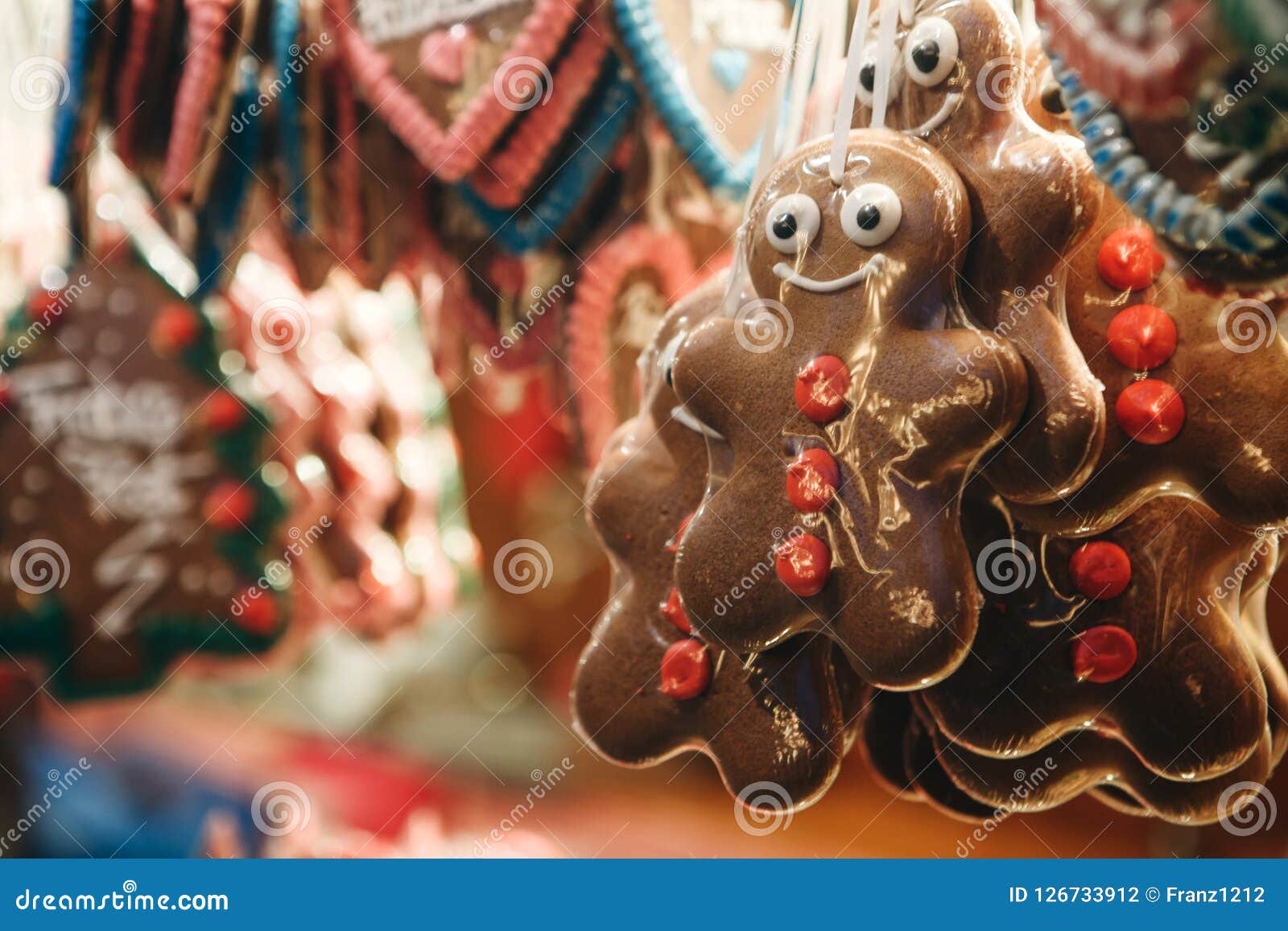 Close-up of Traditional German Cookies on Christmas Market Stock Photo ...