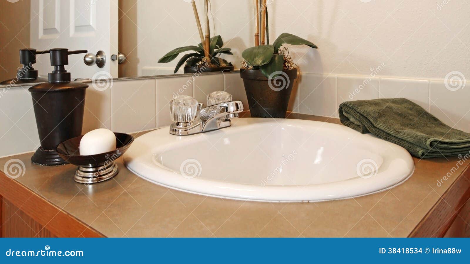 Close Up View of the Bathroom Sink Stock Photo Image of idea, real