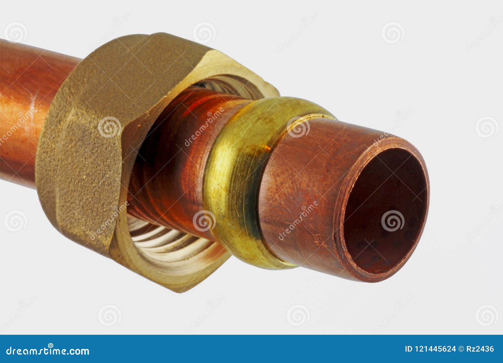 Plumbers fitting stock photo. Image of domestic, brass 121445624