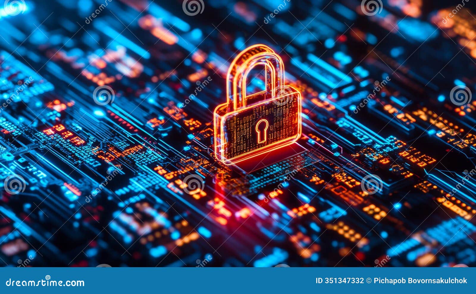 close up view of digital lock interface on computer circuit board