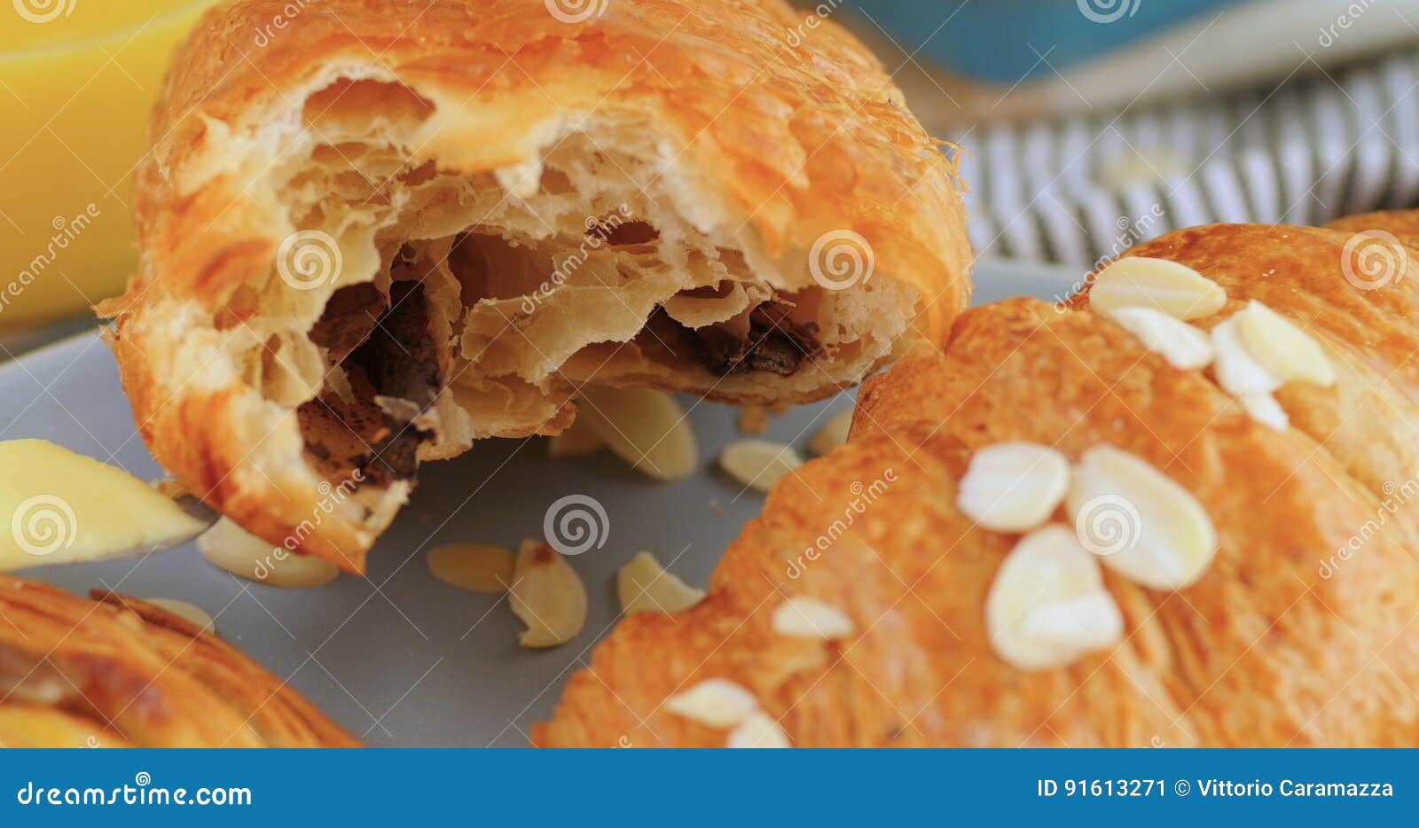 Close Up View of a French Breakfast with Pastries Stock Image Image