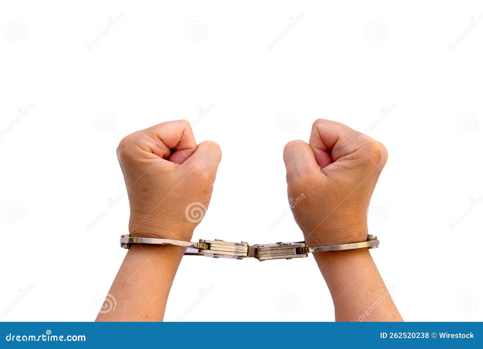 Handcuffed Woman Hands Royalty Free Stock Image