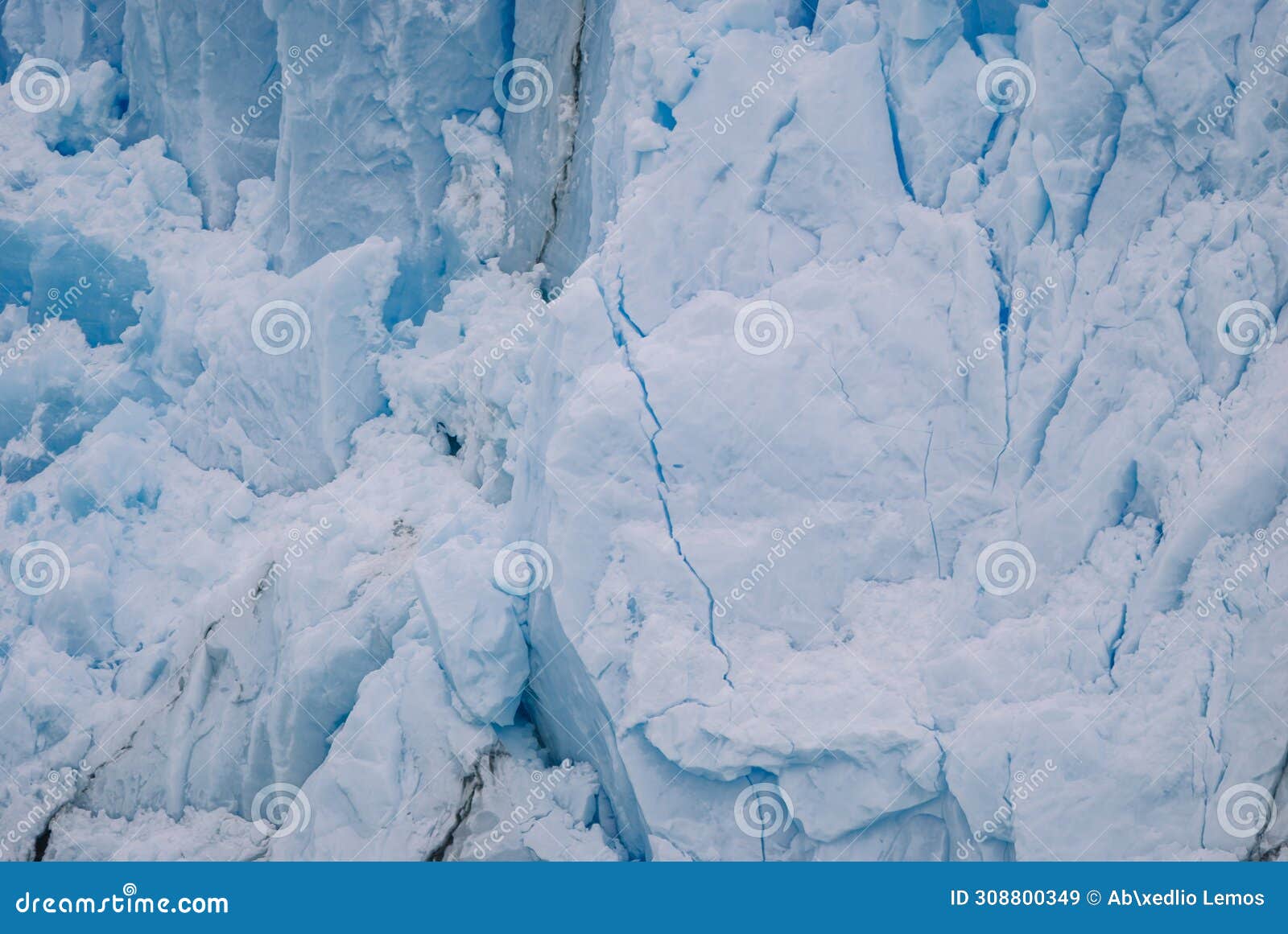 a close-up view of the ice of perito moreno's glacier