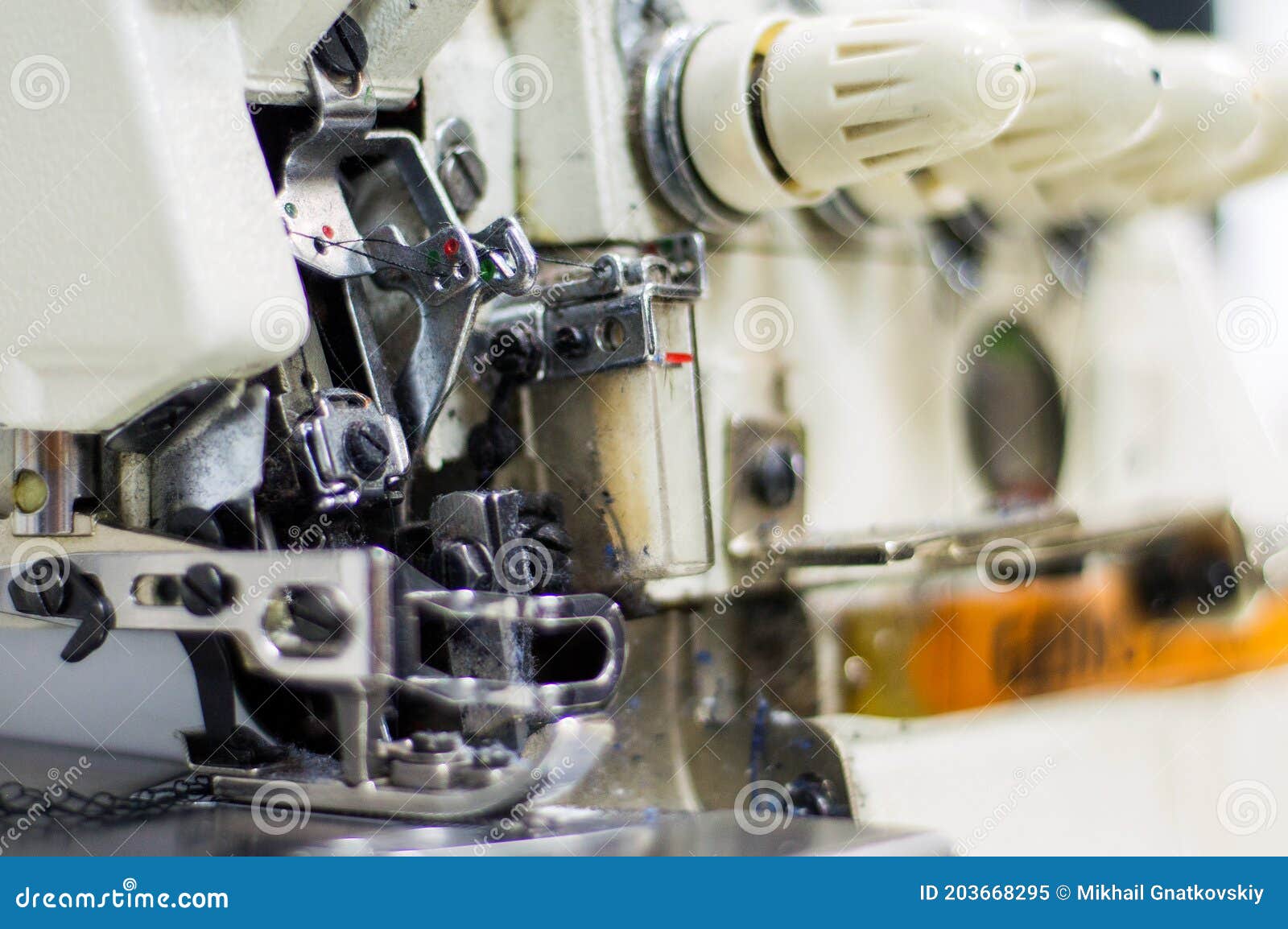 Mechanism of Sewing Machine, Metal Part of Machinery Stock Image