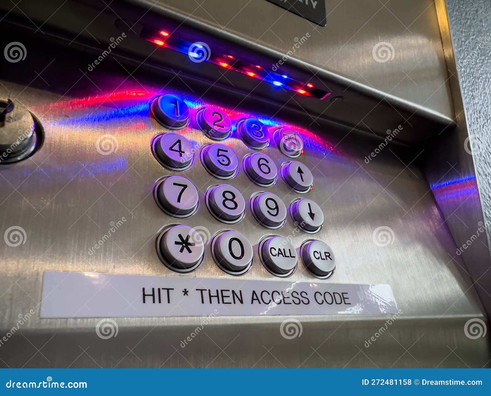 Close Up View of a Number Pin Pad for Inputting an Access Code for a