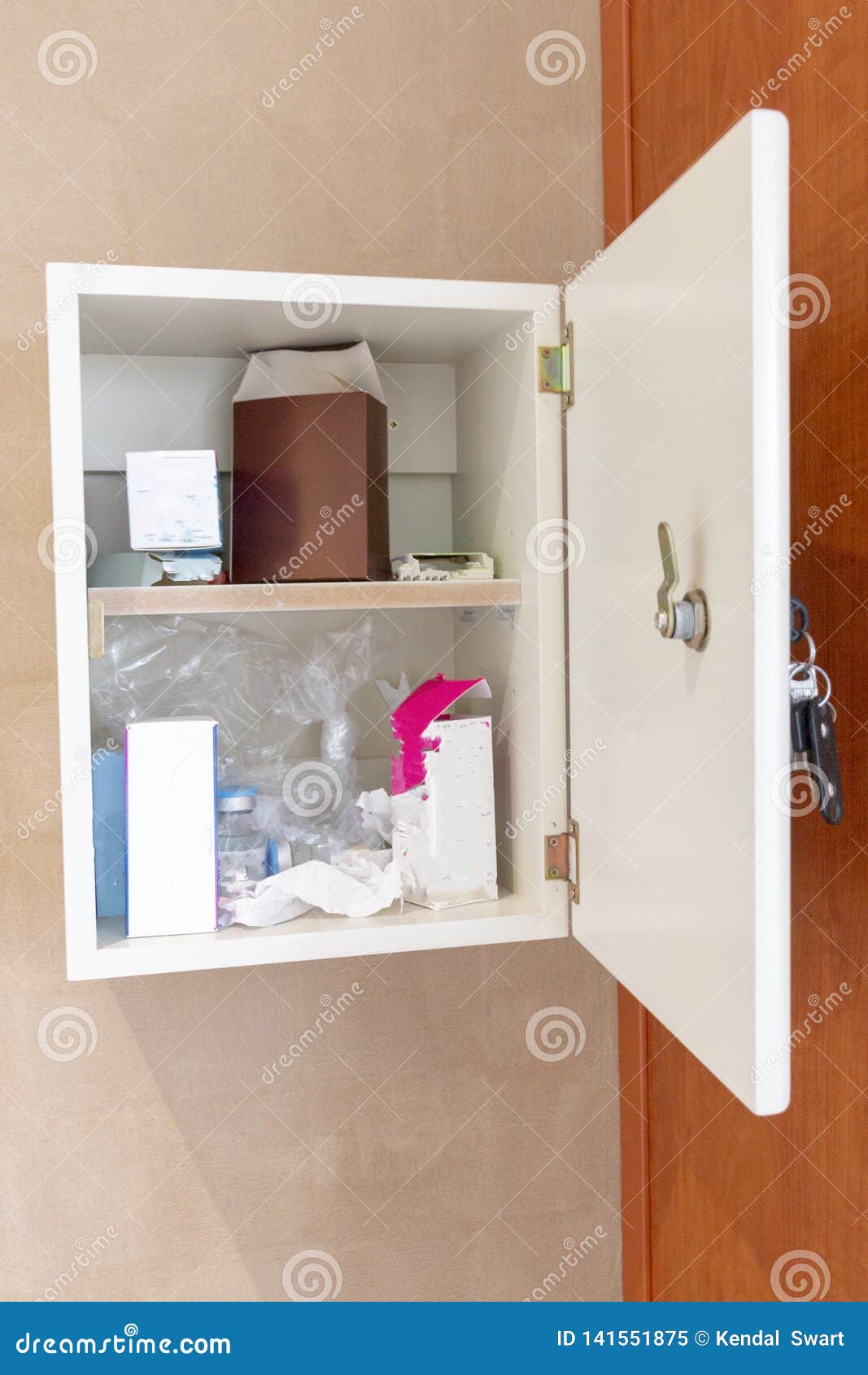 A Medicine Cabinet Stock Image Image Of Inside Plasters 141551875
