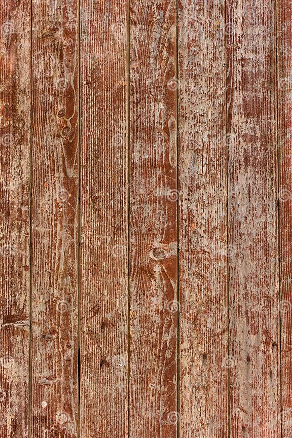 Close Up View of Rustic, Red Colored Wood Background Stock Photo