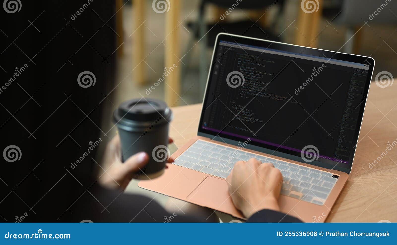 Close Up View of Software Developer Working on Web Site Project ...