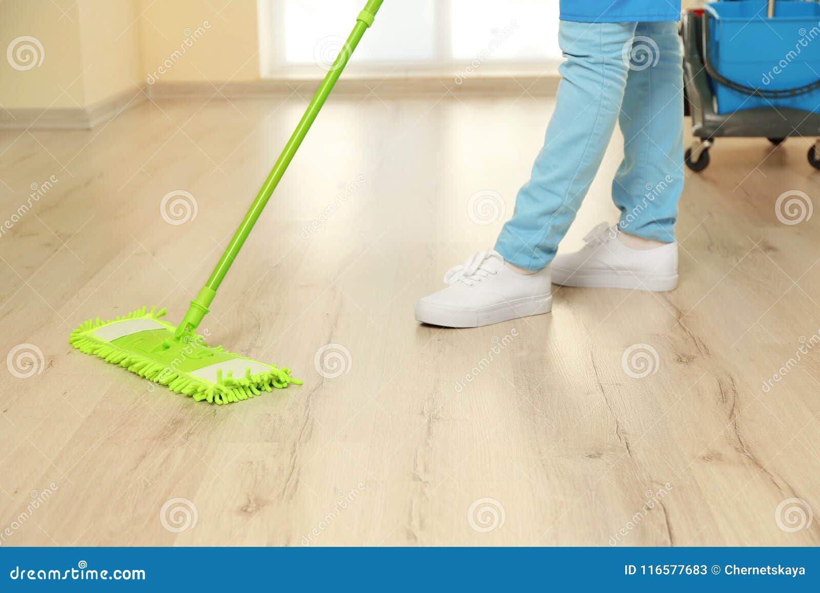Close Up View of Woman Moping Floor Stock Image Image of floor