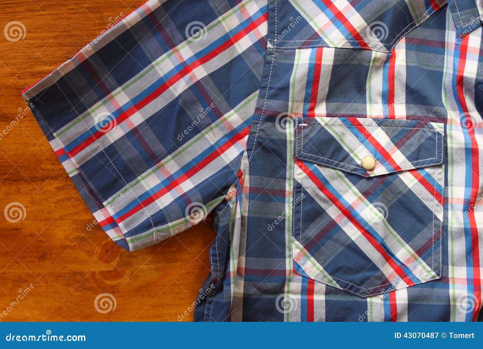 Close Up of Vintage Male Shirt, Checkered Pattern. Stock Image - Image ...