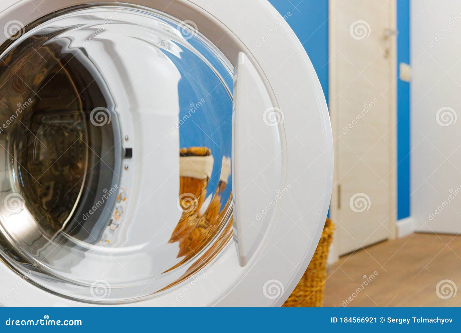 Close Up of Washing Machine in Bathroom. Stock Image Image of dirty