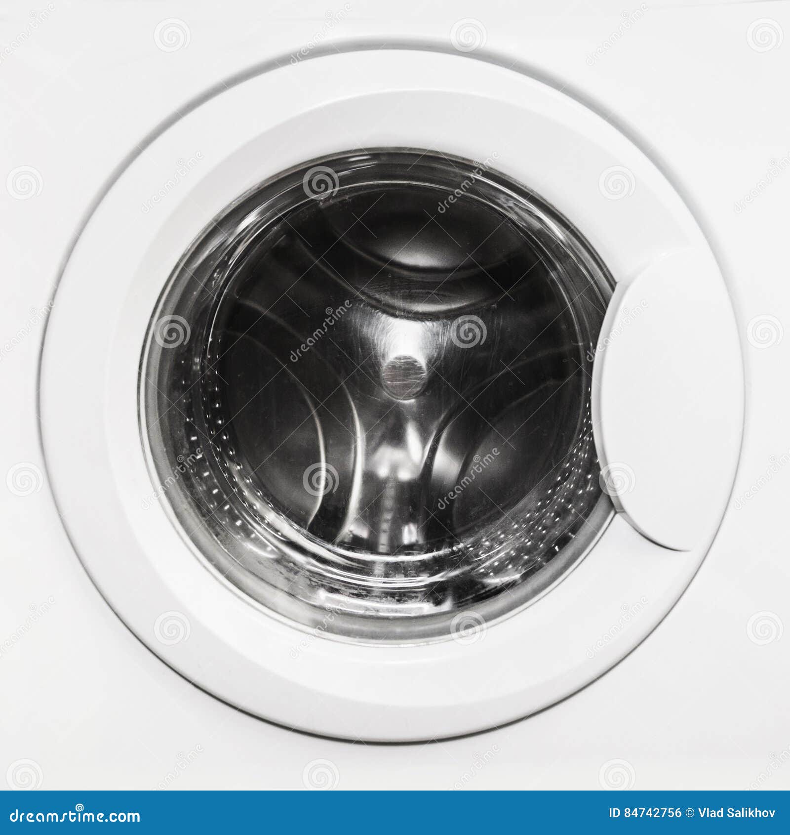 Close Up of Washing Machine Door. Square Crop. Stock Photo Image of