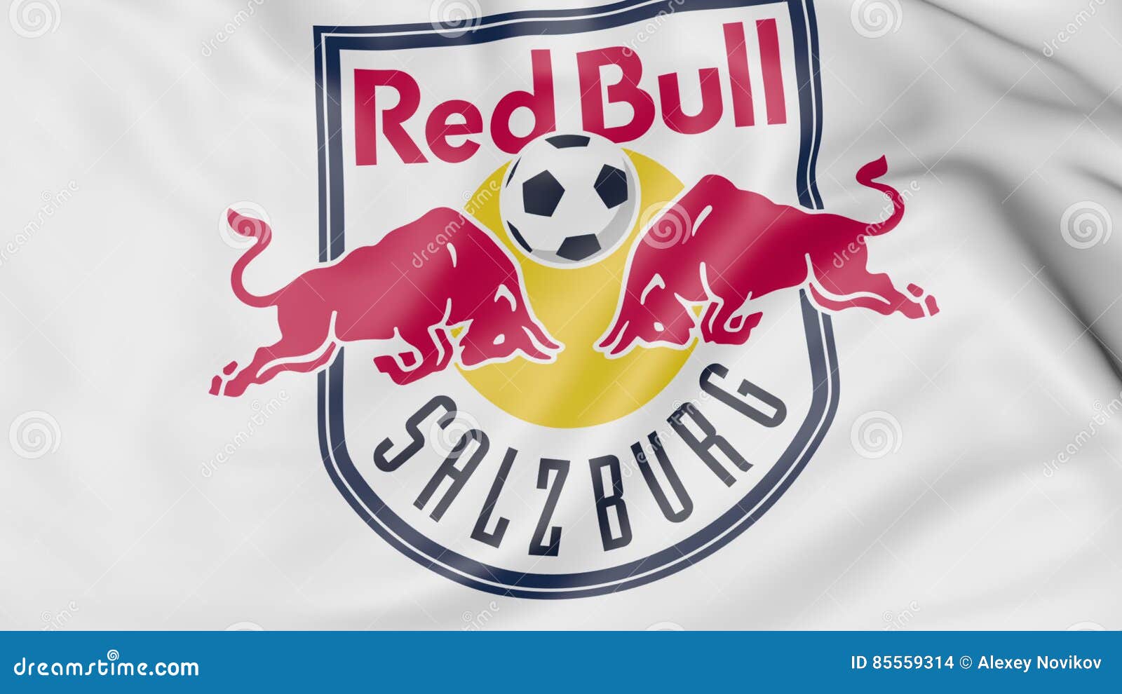 Close-up of Waving Flag with FC Red Bull Salzburg Football Club Logo, 3D  Rendering Editorial Stock Image - Illustration of goal, salzburg: 85559314