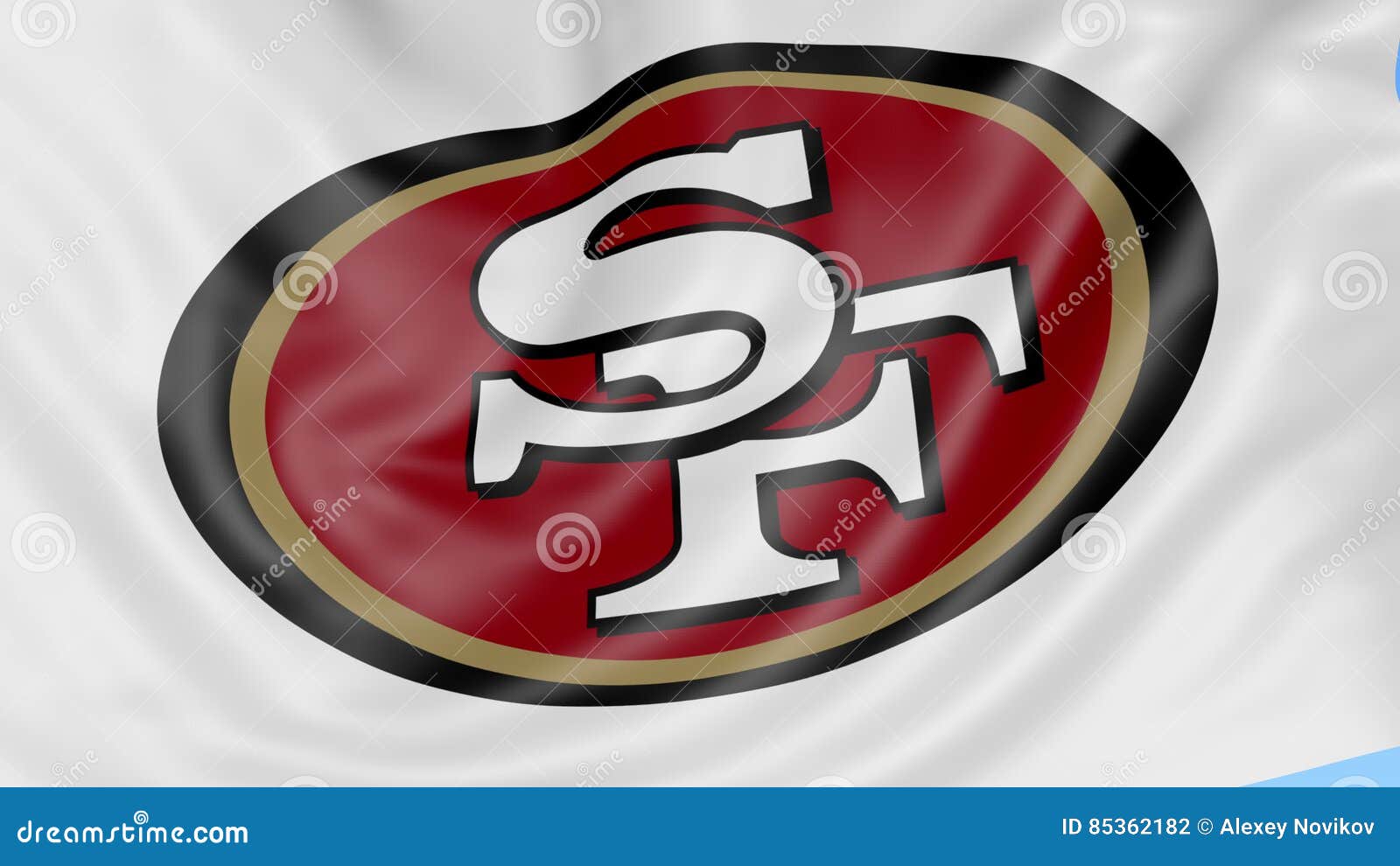Waving Flag with San Francisco 49Ers Professional Team Logo. Editorial 3D  Rendering Editorial Image - Illustration of sign, stadium: 95319820