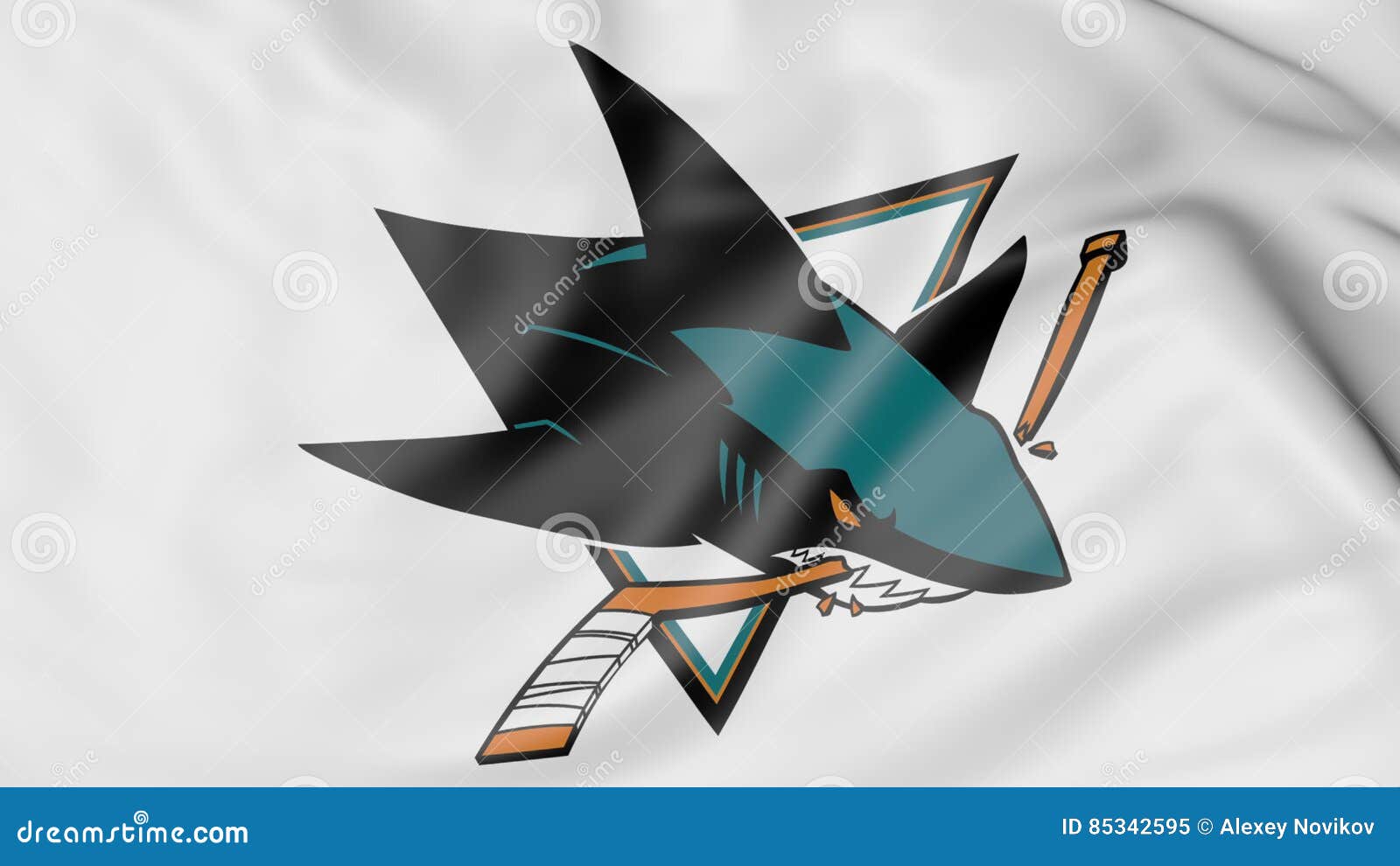 Download San Jose Sharks On American Flag Wallpaper