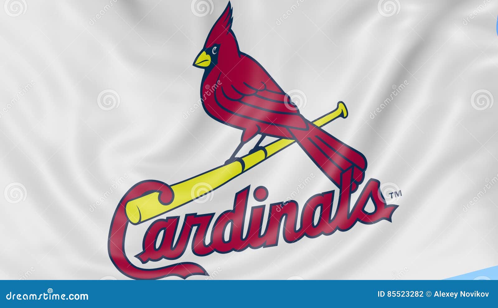 Close-up of Waving Flag with St. Louis Cardinals MLB Baseball Team Logo,  Seamless Loop, Blue Background Stock Footage - Video of prores, fold:  85523282