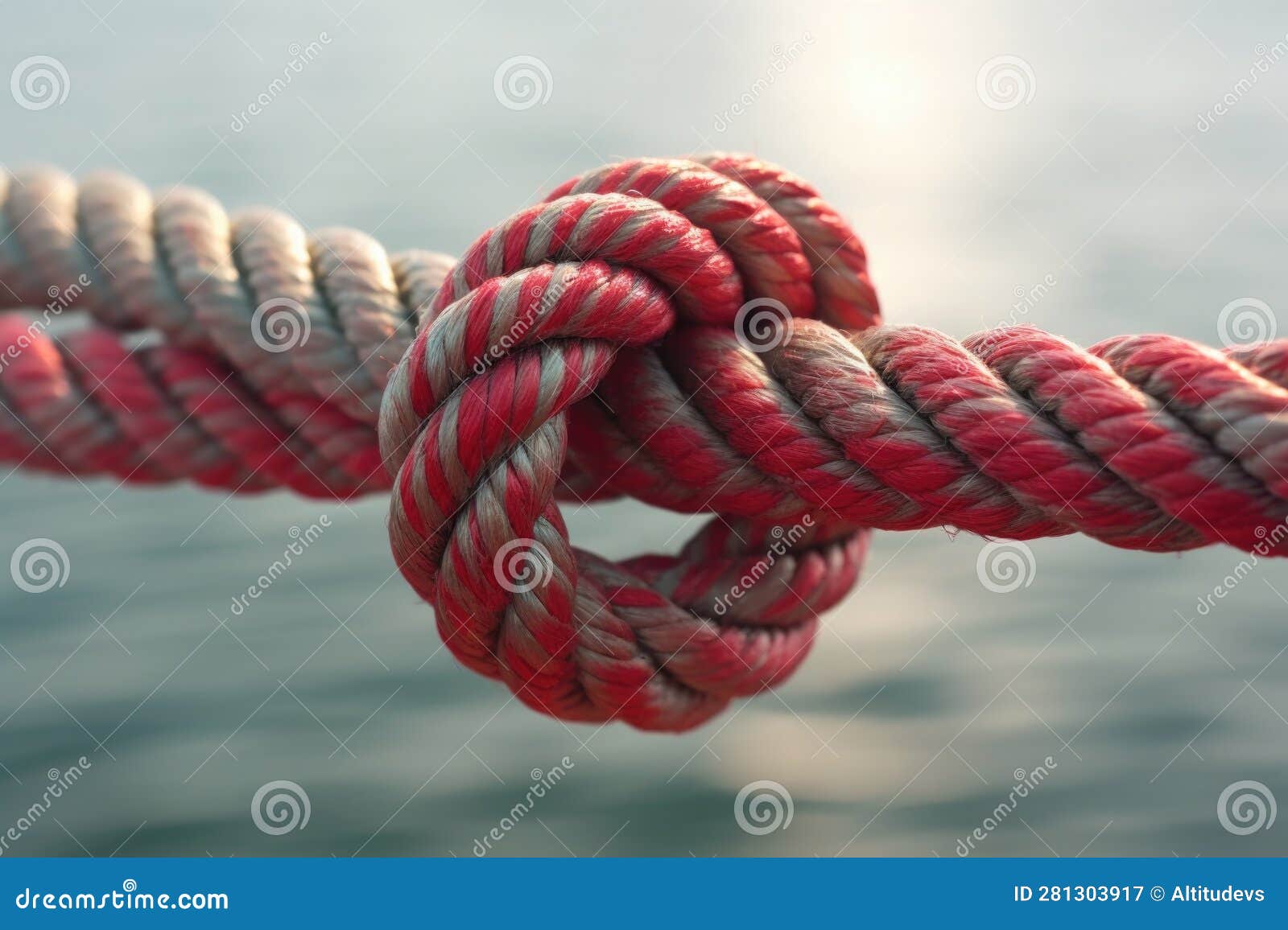 Close-up of a Well-tied Bowline Knot on a Thick Rope Stock Illustration -  Illustration of hitch, tied: 281303917