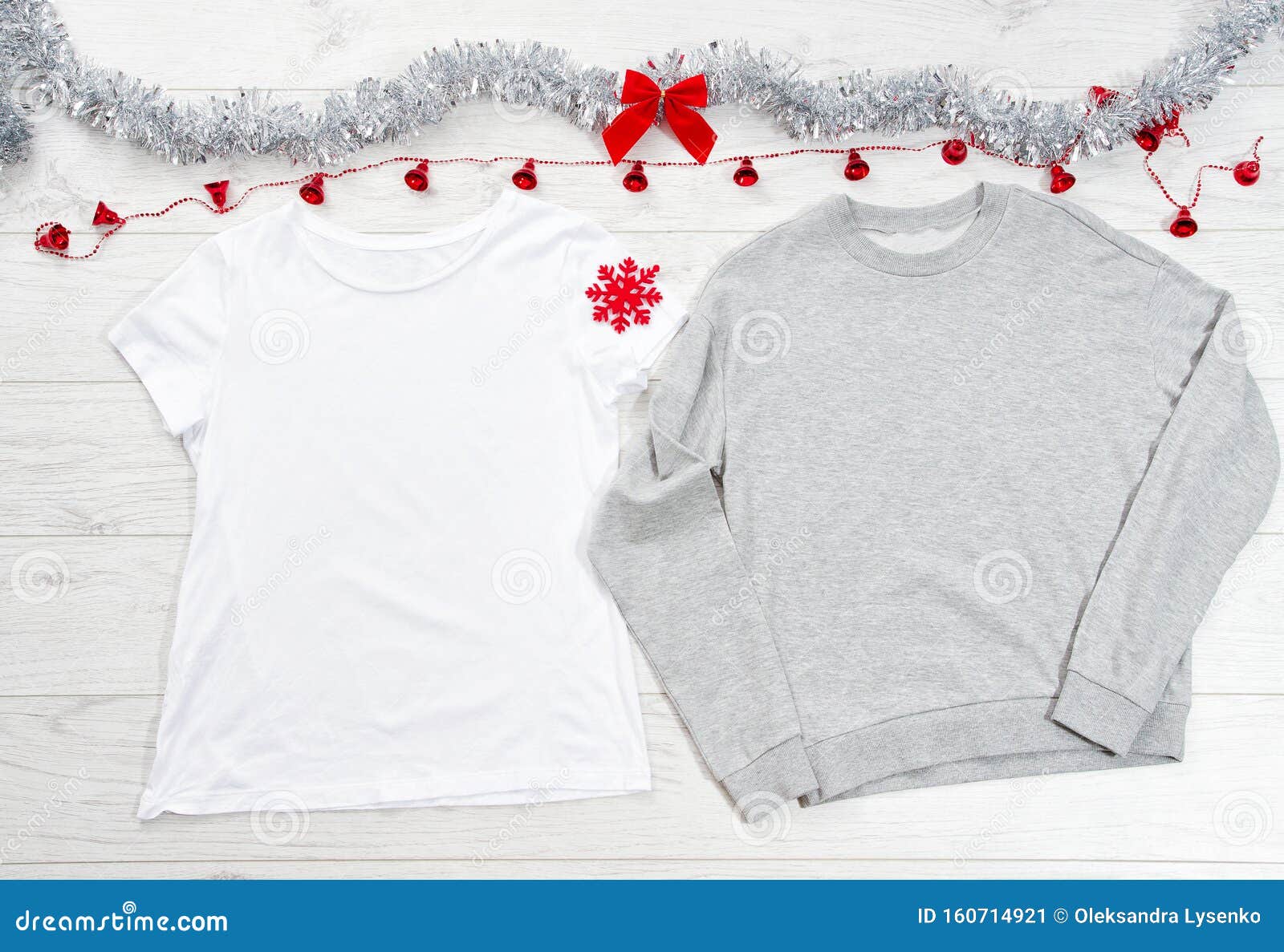 Download Close Up White Blank Template T Shirt, Gray Sweatshirt Hoodie With Copy Space And Christmas ...