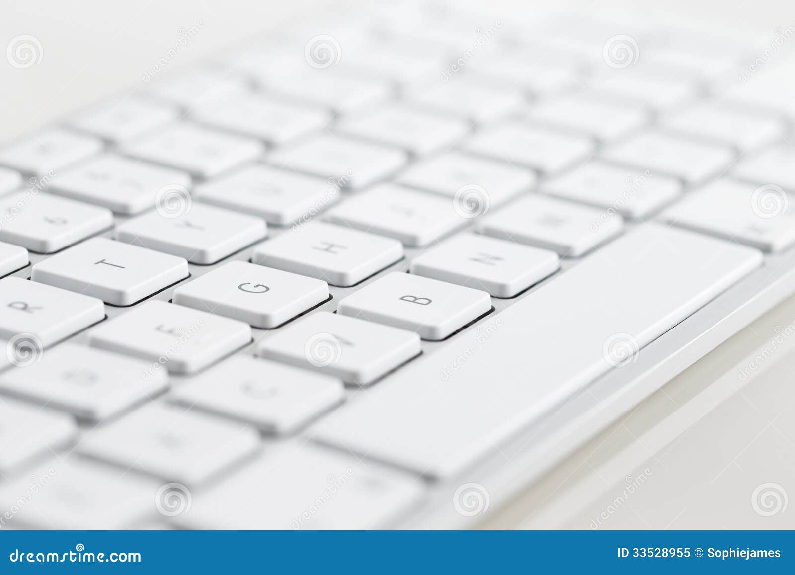 A Close Up Of A White Computer Keyboard Stock Illustration Image