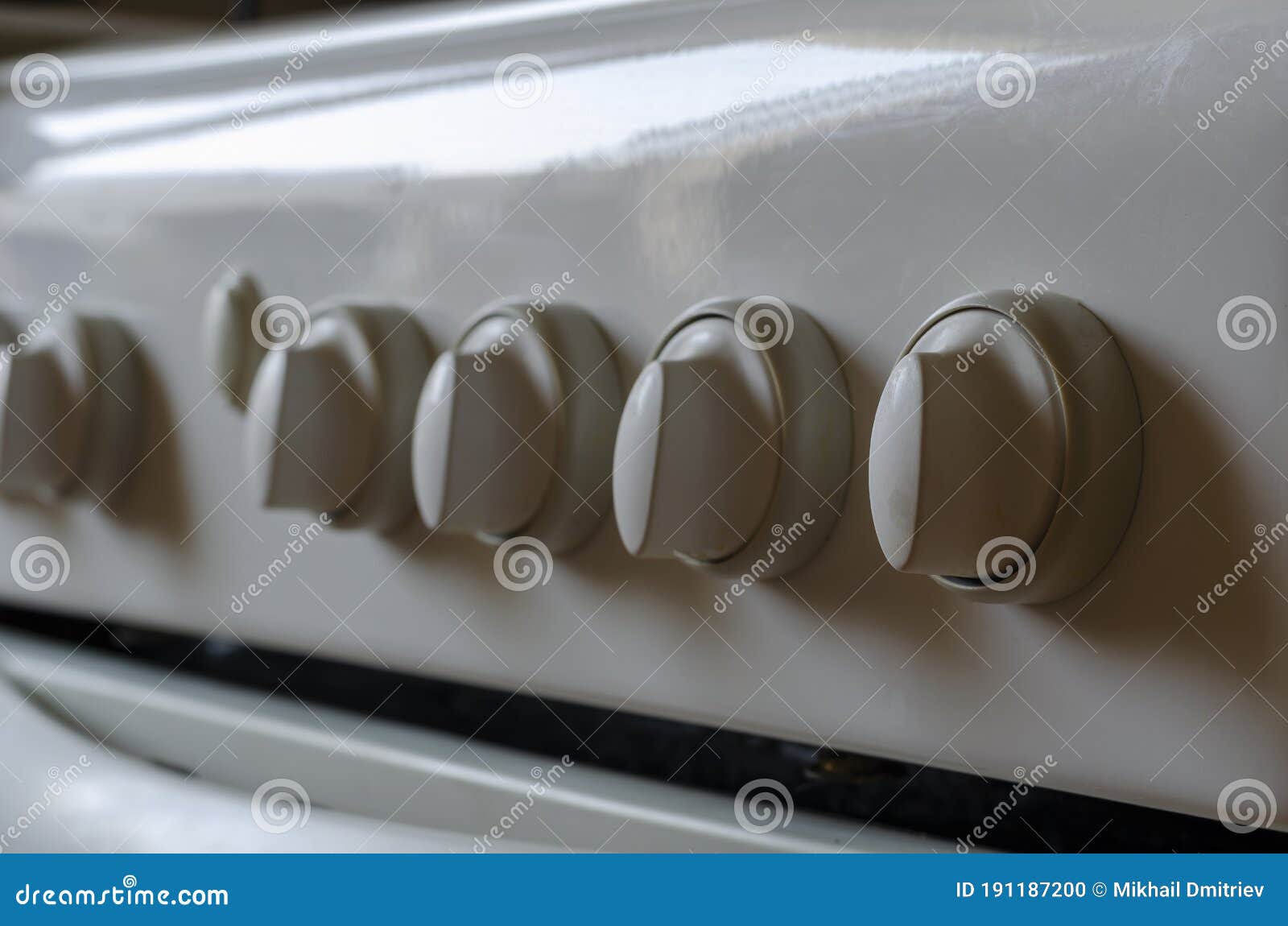 Close Up White Dirty Knobs with Drops of Fat Stock Photo Image of