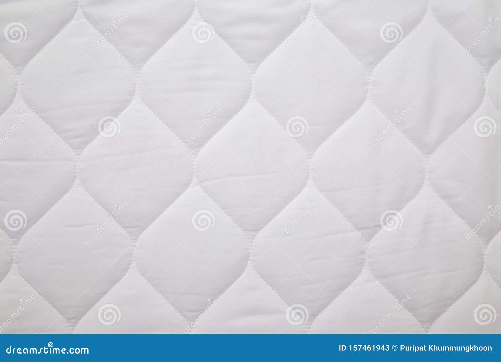 Close Up of White Mattress Bedding Pattern Background Stock Image