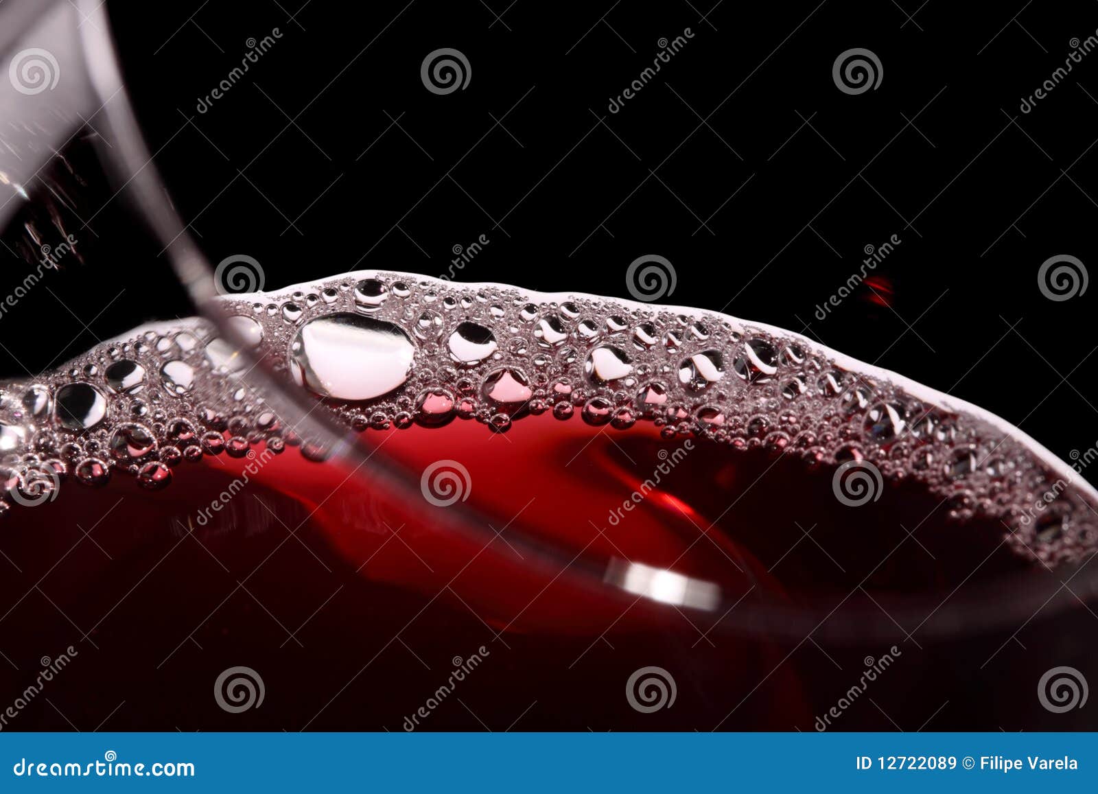 close up of wine in a glass