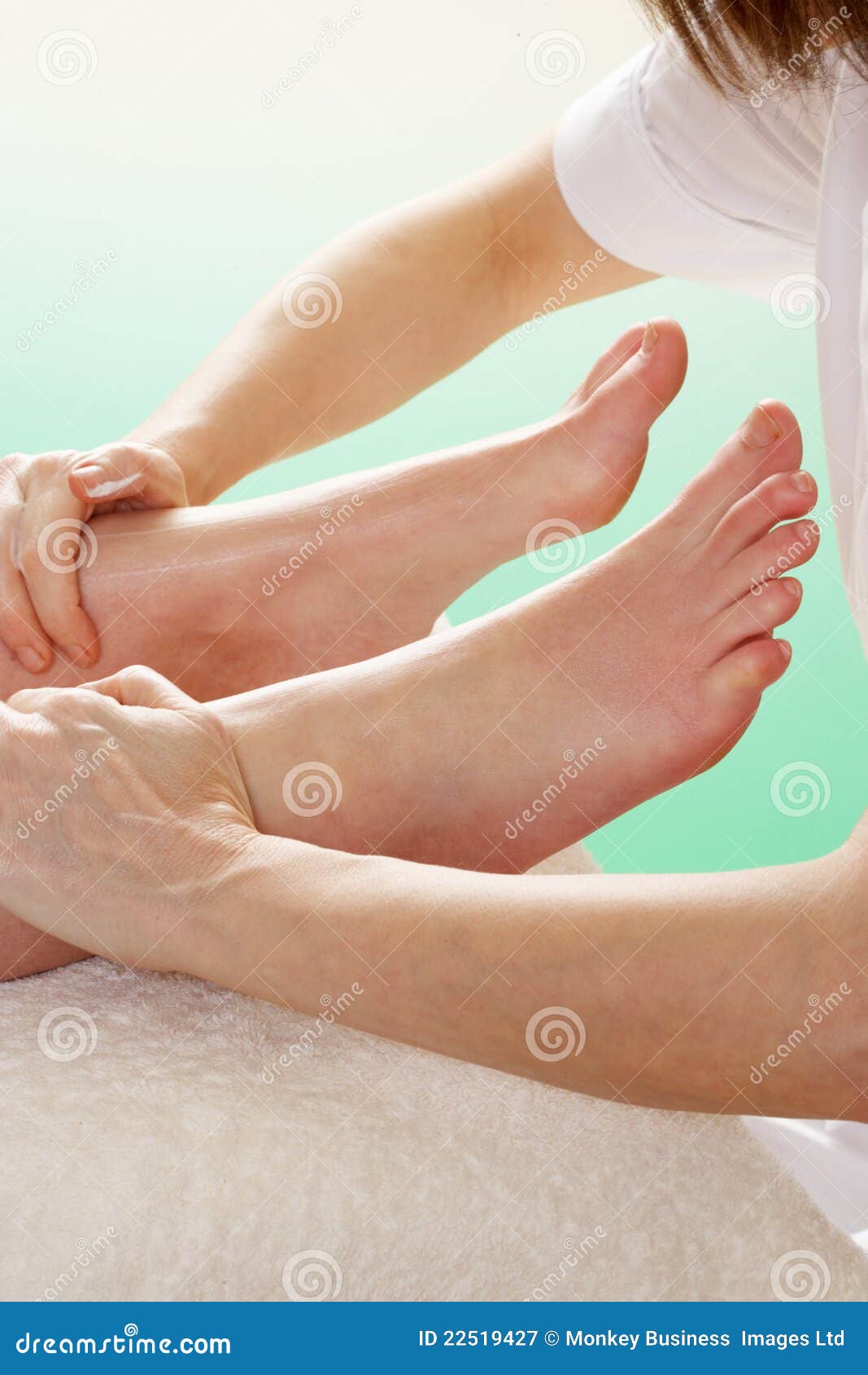 Close Up Of Woman Having Ankle Massage Stock Image Image Of Holistic