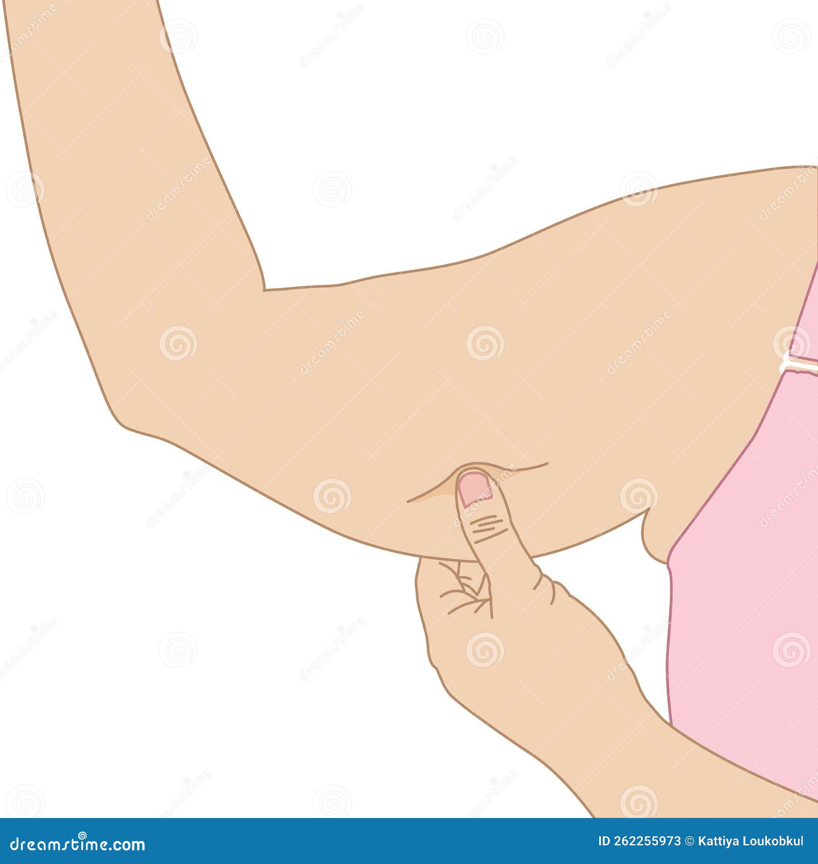 Close Up Image Of Female Arm Against White Background Stock Photo