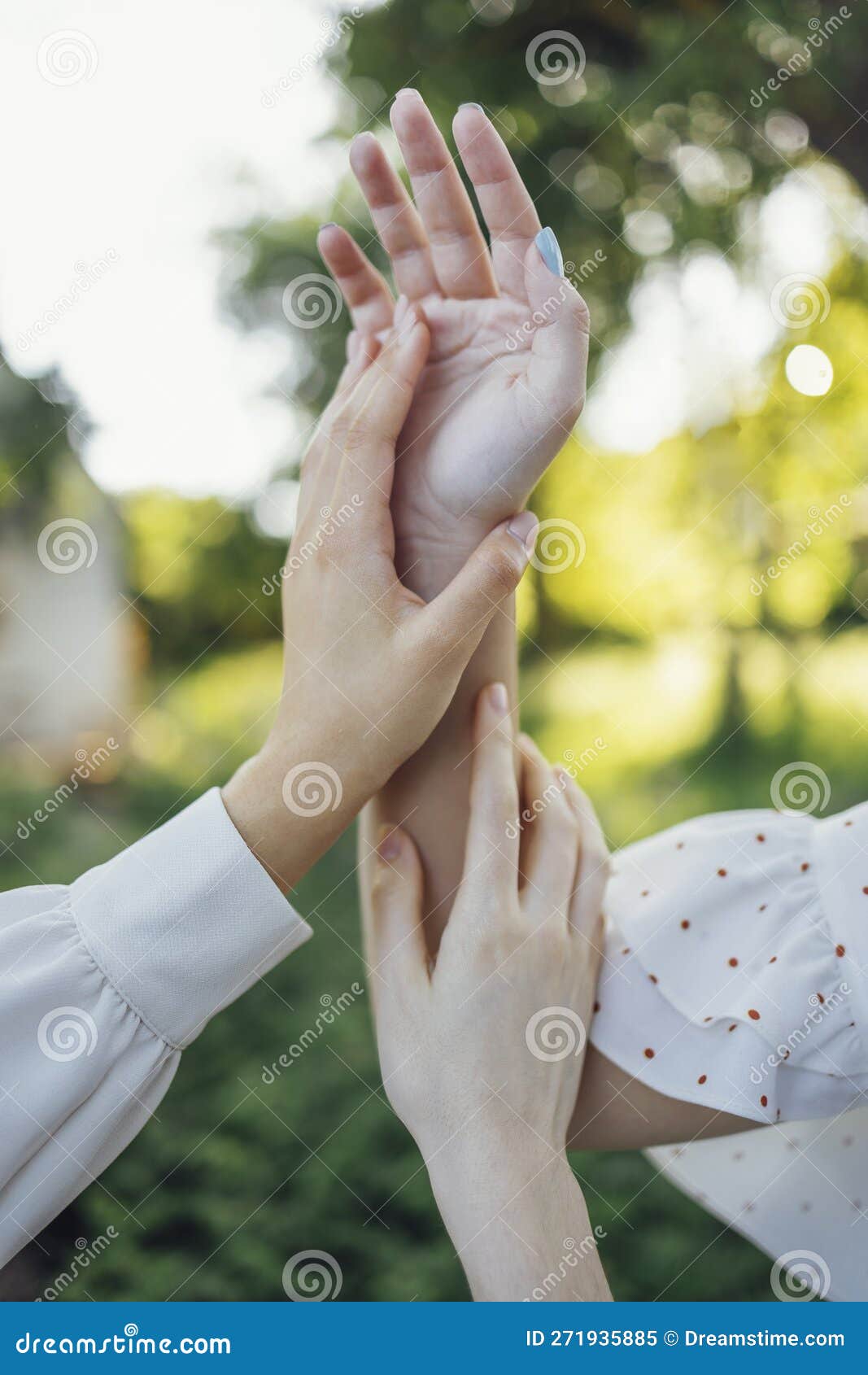 Close Up Of A Woman's Hand Touching The Saturated Grass, 'feeling Nature' Stock Photo, Picture and Royalty Free Image. Image 43047099.
