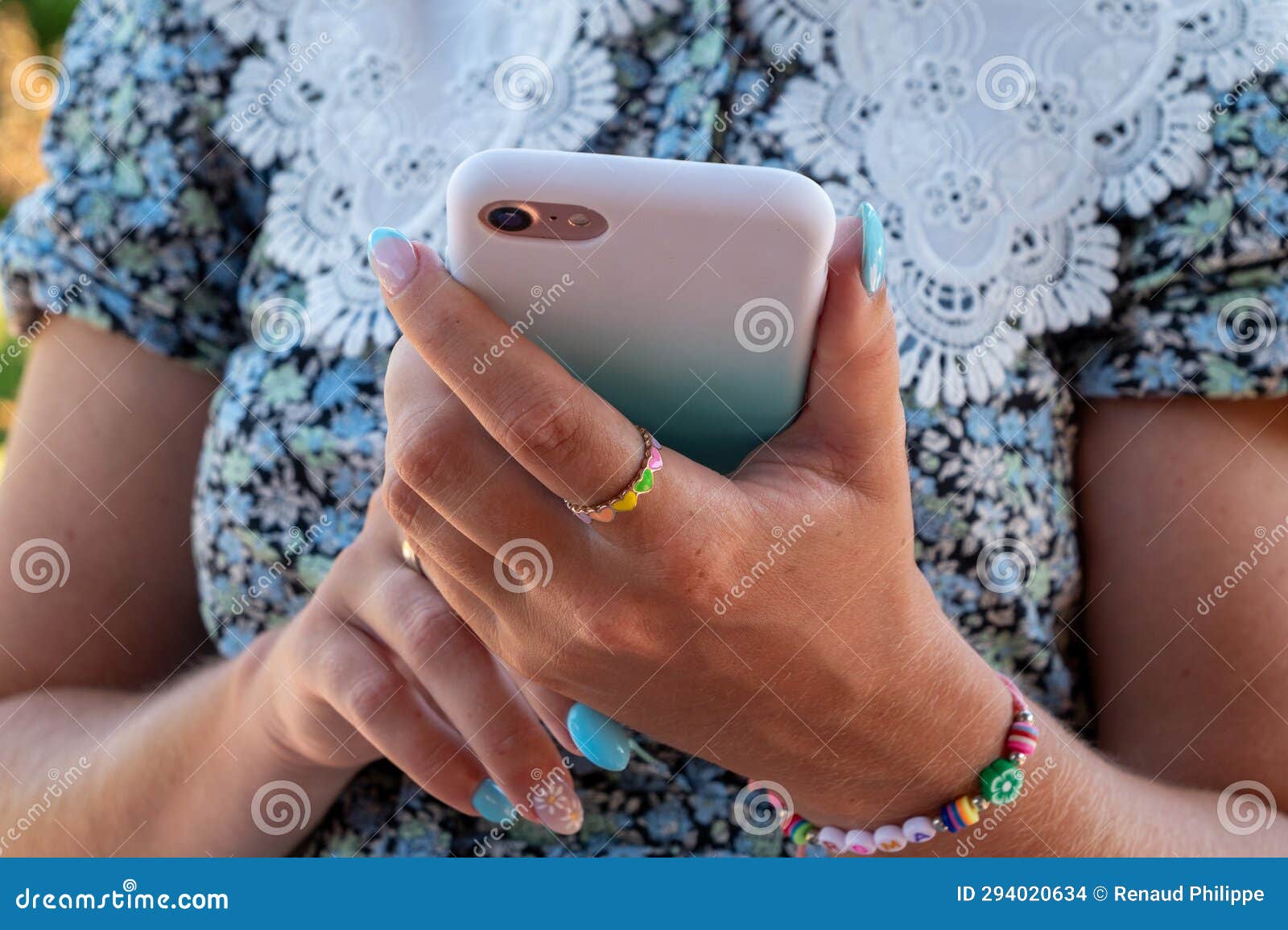 close up or woman using smart phone