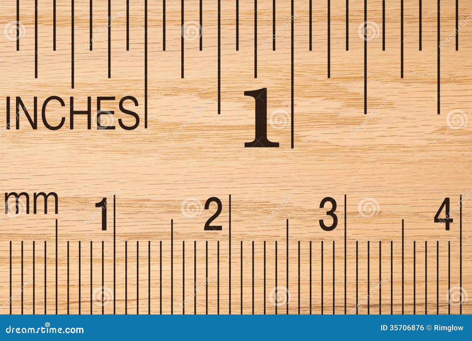 close up of a wood ruler