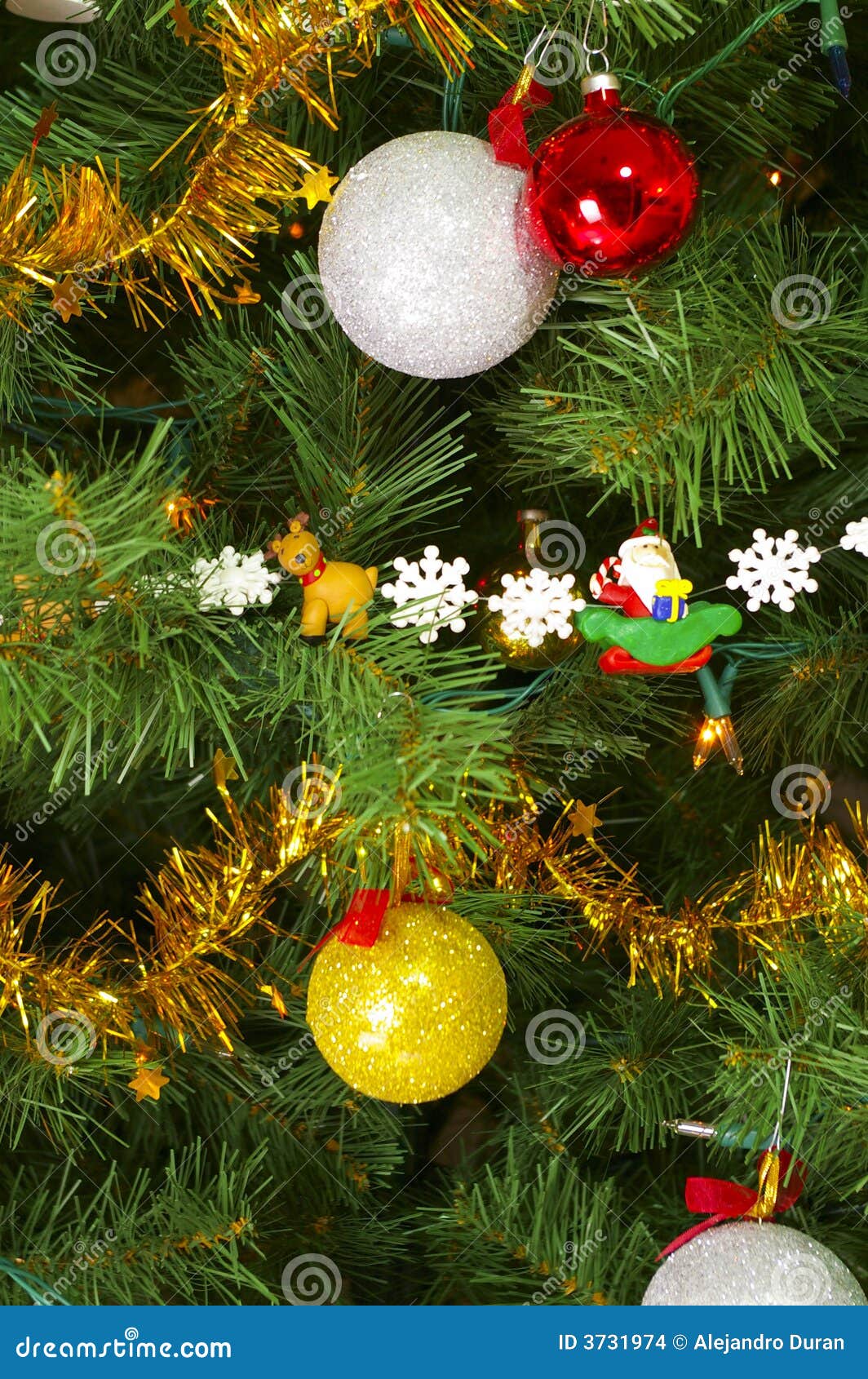 Close up xmas tree III stock photo. Image of happiness - 3731974