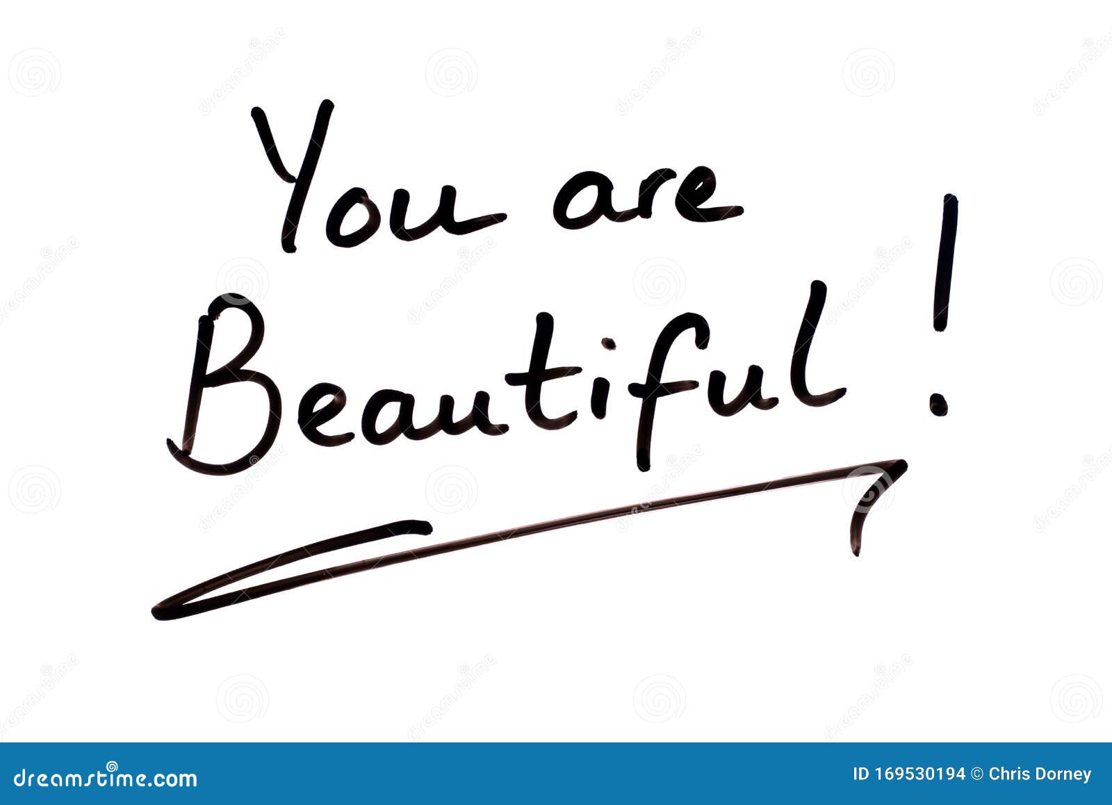 You are Beautiful stock illustration. Illustration of emotions 169530194