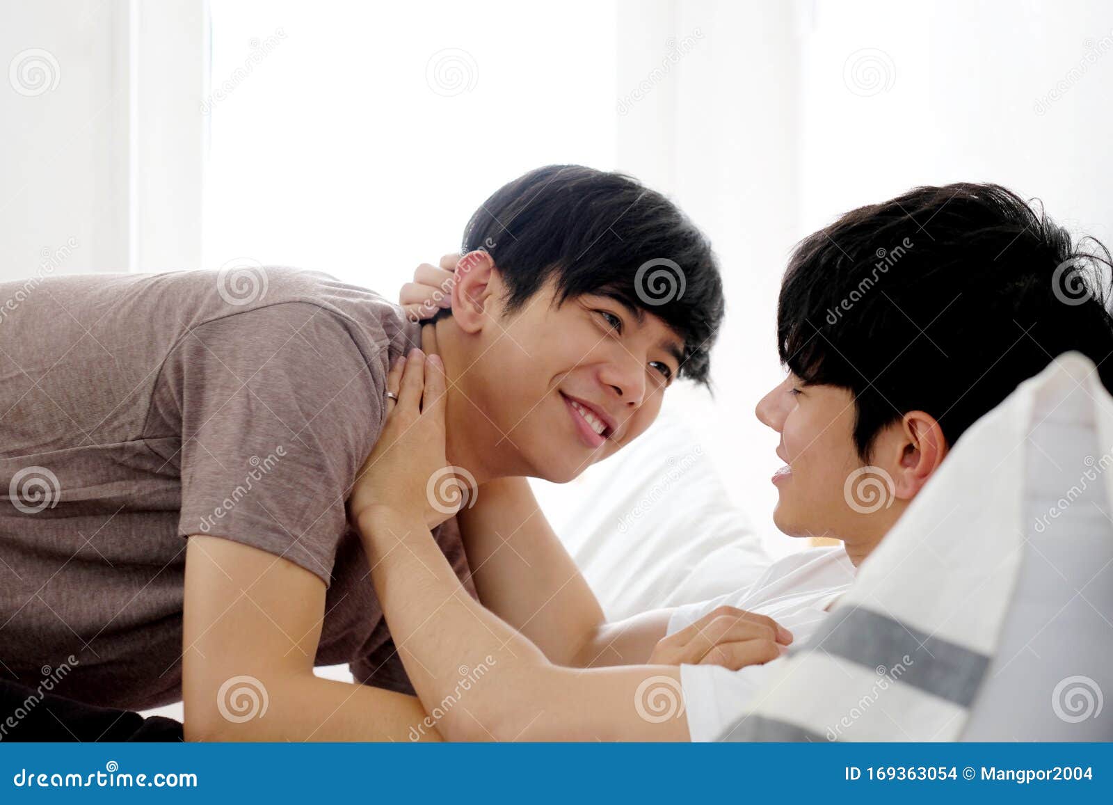 Close Up of Young Asian Gay Man Couple in Happy Moment in Bedroom, Happy  Asia Homosexual Boy, People Diversity Love Lifestyle, Stock Photo - Image  of adult, lgbt: 169363054