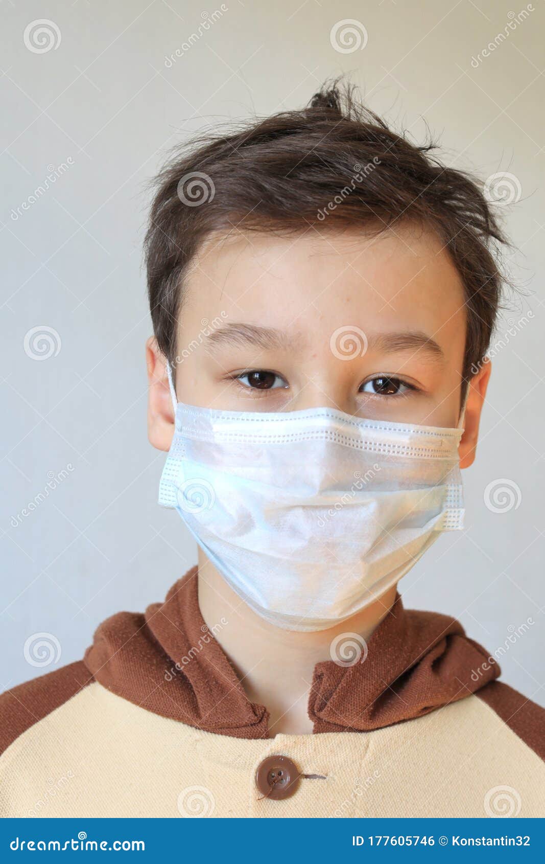 Close Up of Young Boy Wearing Mask Stock Photo Image of medical, coronavirus 177605746
