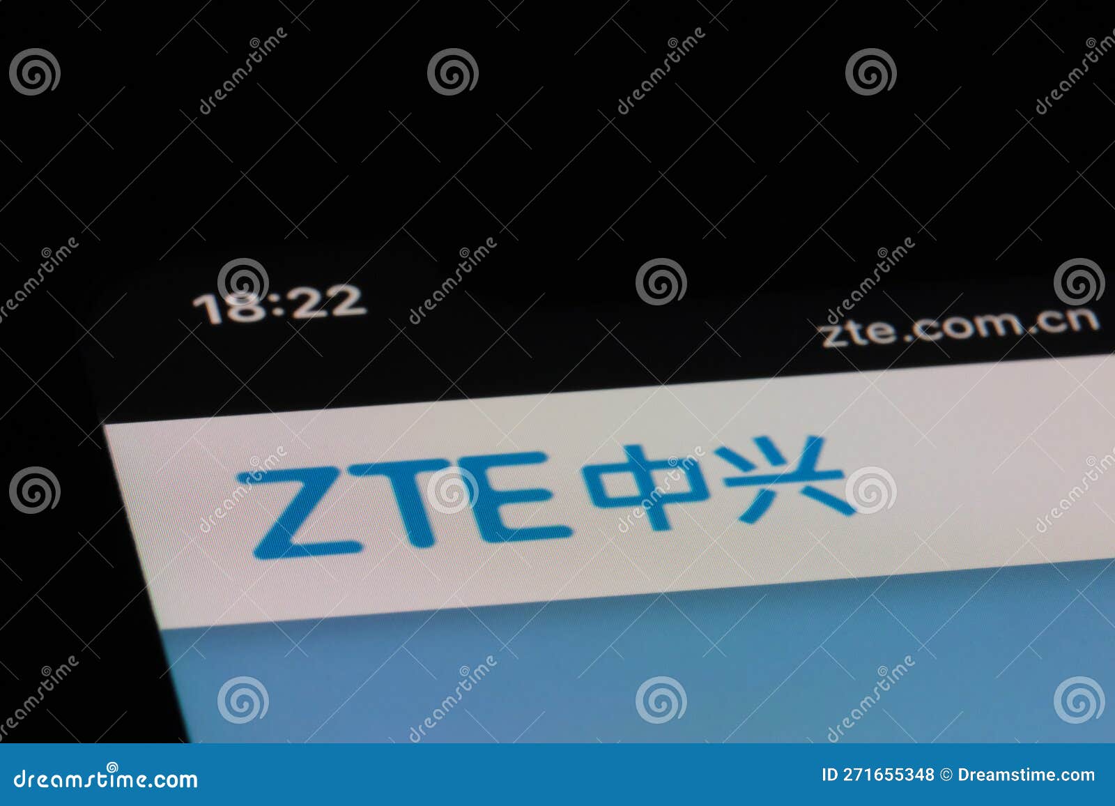 Close Up ZTE Corporation Brand Logo Editorial Stock Photo - Image of