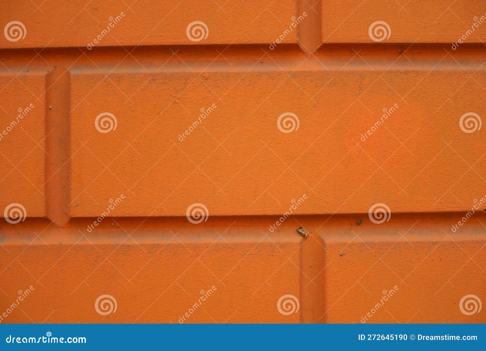 Close View of Orange Brick Veneer Wall Stock Photo Image of material