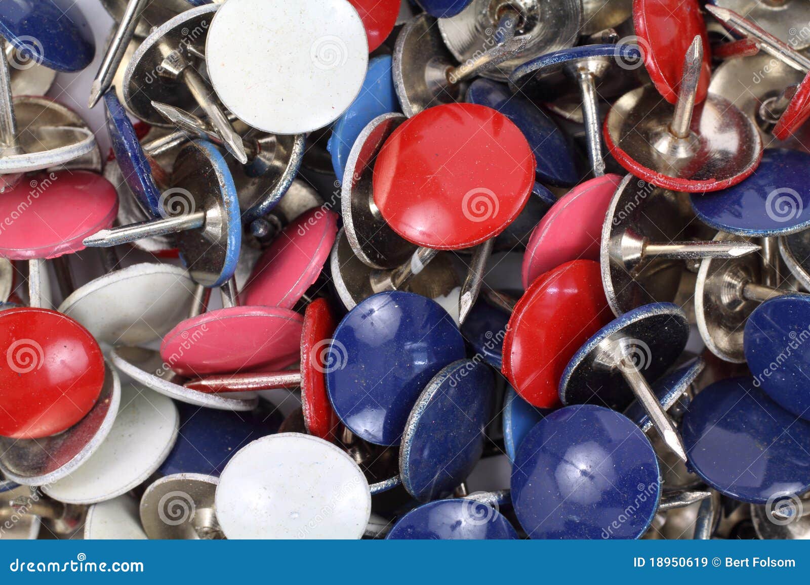Close View of Colorful Thumbtacks Stock Image Image of tack, close
